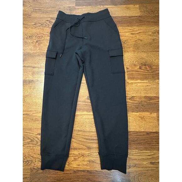 32 Degrees Heat Women's Scuba Knit Cargo Jogger Pants Black Sz Small Comfy Chic - Picture 1 of 6